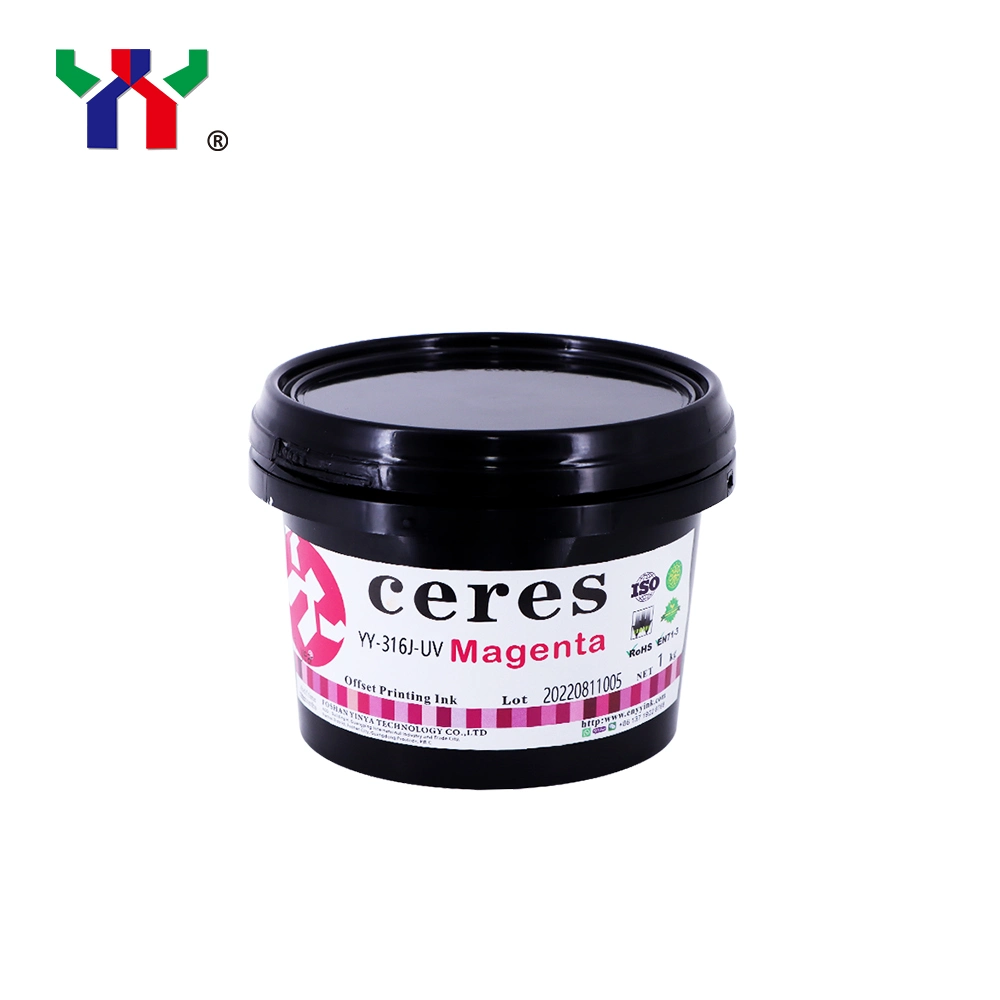 High Quality Ceres UV Offset Ink for Cup, High Adhesive Force for Cards, Cmyk Color, 1kg/Can