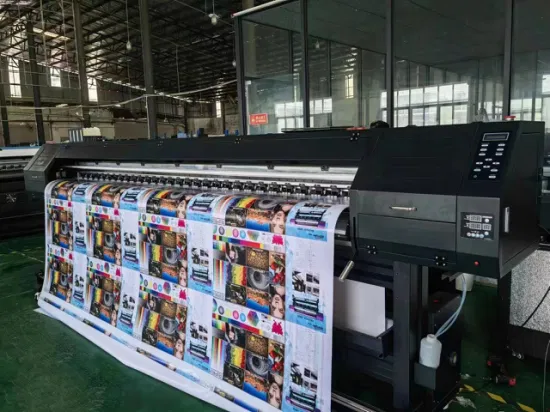 Testine di stampa I3200 a doppia testa da 3,2 m Stampante eco solvente Stampante per grandi formati